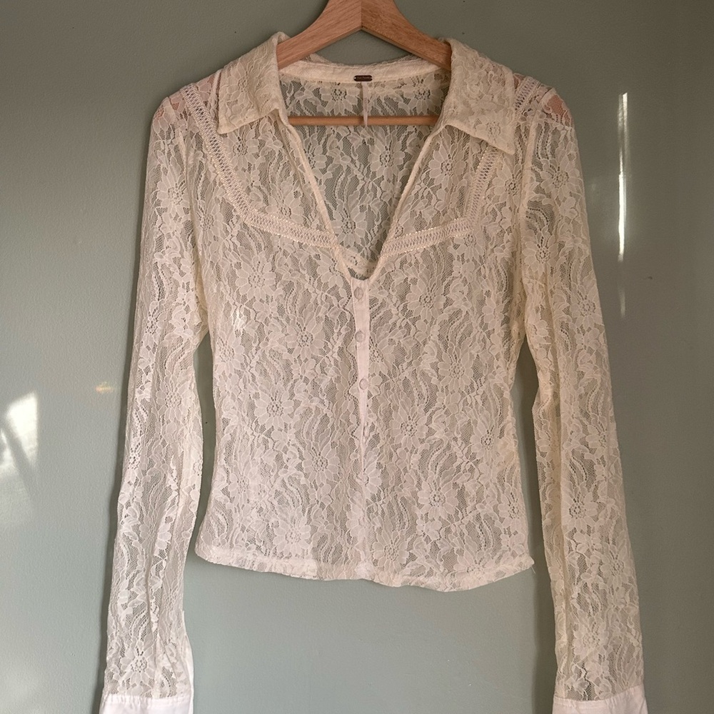 Free people lace blouse